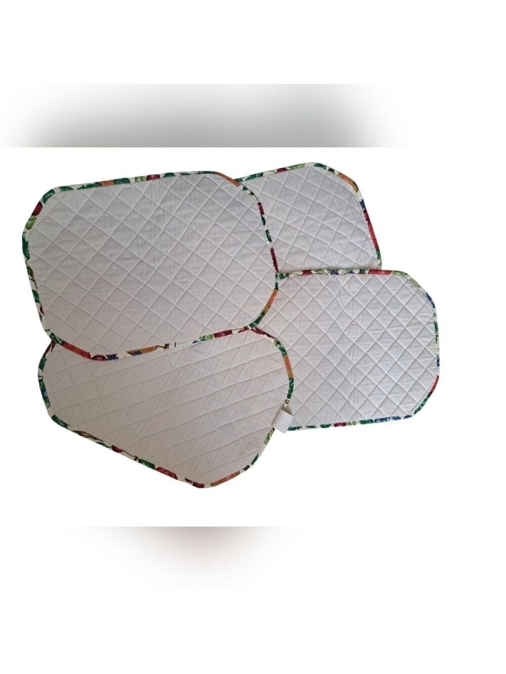 VTG KAY DEE RHAPSODY quilted fruit orchard placements napkins farmhouse USA - Picture 3 of 9